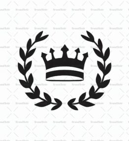 Krone und Lorbeerkranz